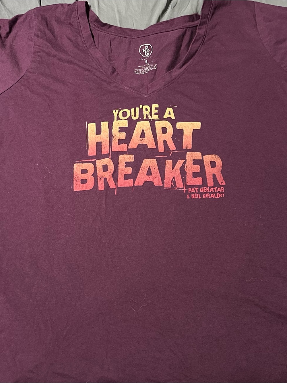 Torrid- V-Neck Pat Benatar Tee - "You're A Heartbreaker" Sz 5
